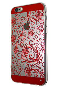 Cell2U i6-Floral Case in Red